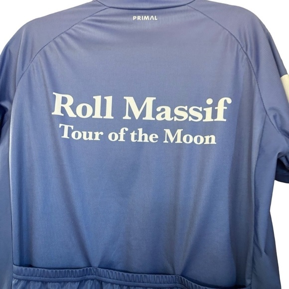 Primal Roll Masstif Tour Of The Moon Men’s Cycling Zip Up Shirt Size L Blue - Picture 8 of 16